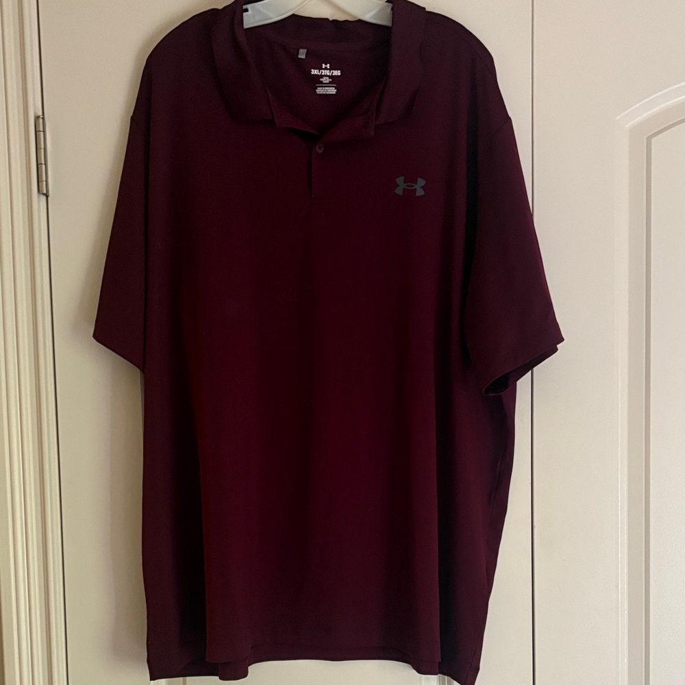 Under Armour Men's Burgundy Performance Polo